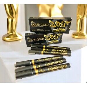 2 SETS Liquid Gold Marker Paint Pens Outline/Fill Paper Wood Metal Glass Plastic